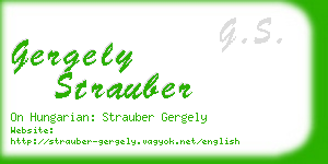 gergely strauber business card